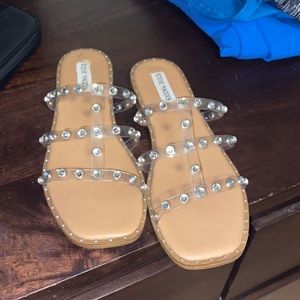Steve Madden clear strappy sandals
